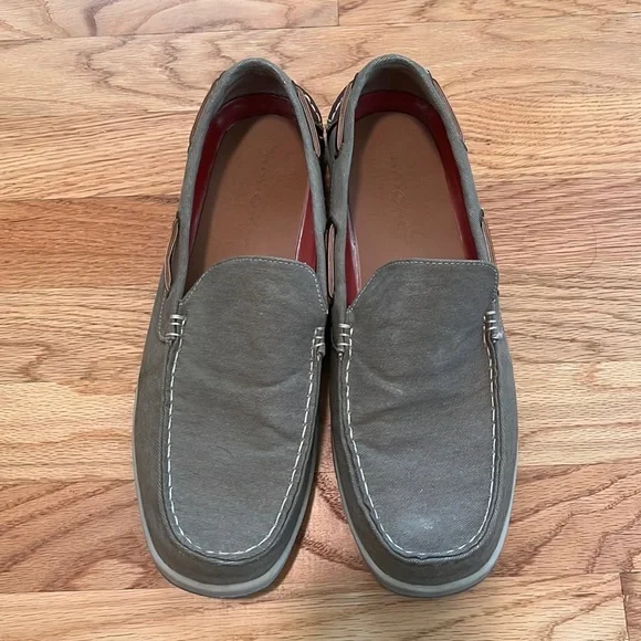 Joseph ABBOUD Grey Loafers Sz 10 JOSEPH ABBOUD Mens Loafer Shoes Black Leather Horse Bit Moc  main image 2